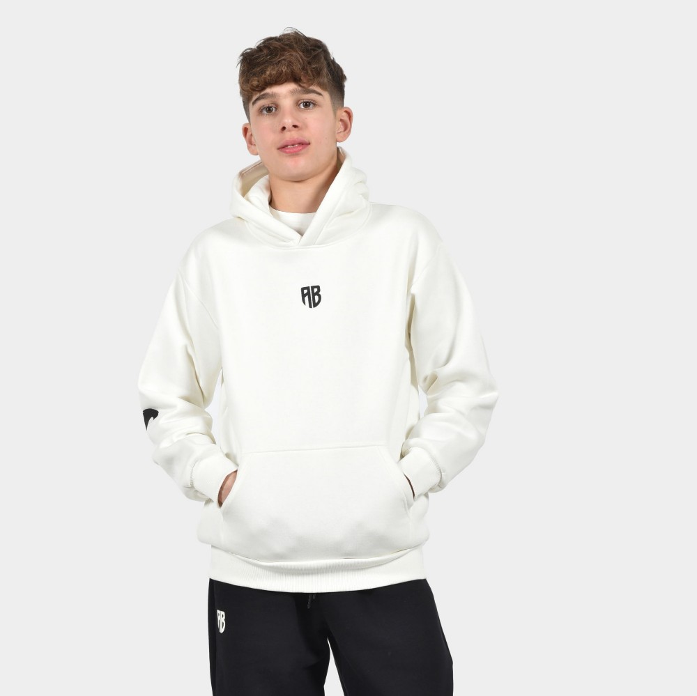 ANTETOKOUNBROS Kids' Oversized Hoodie We are all Bros Off White Front