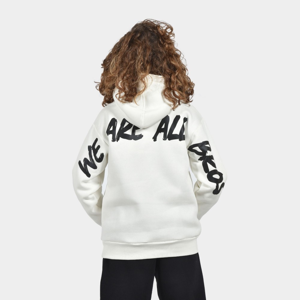 ANTETOKOUNBROS Kids' Oversized Hoodie We are all Bros Off White Back 1