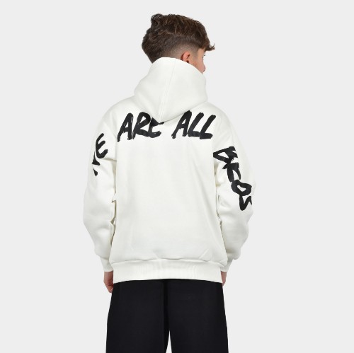 ANTETOKOUNBROS Kids' Oversized Hoodie We are all Bros Off White Back