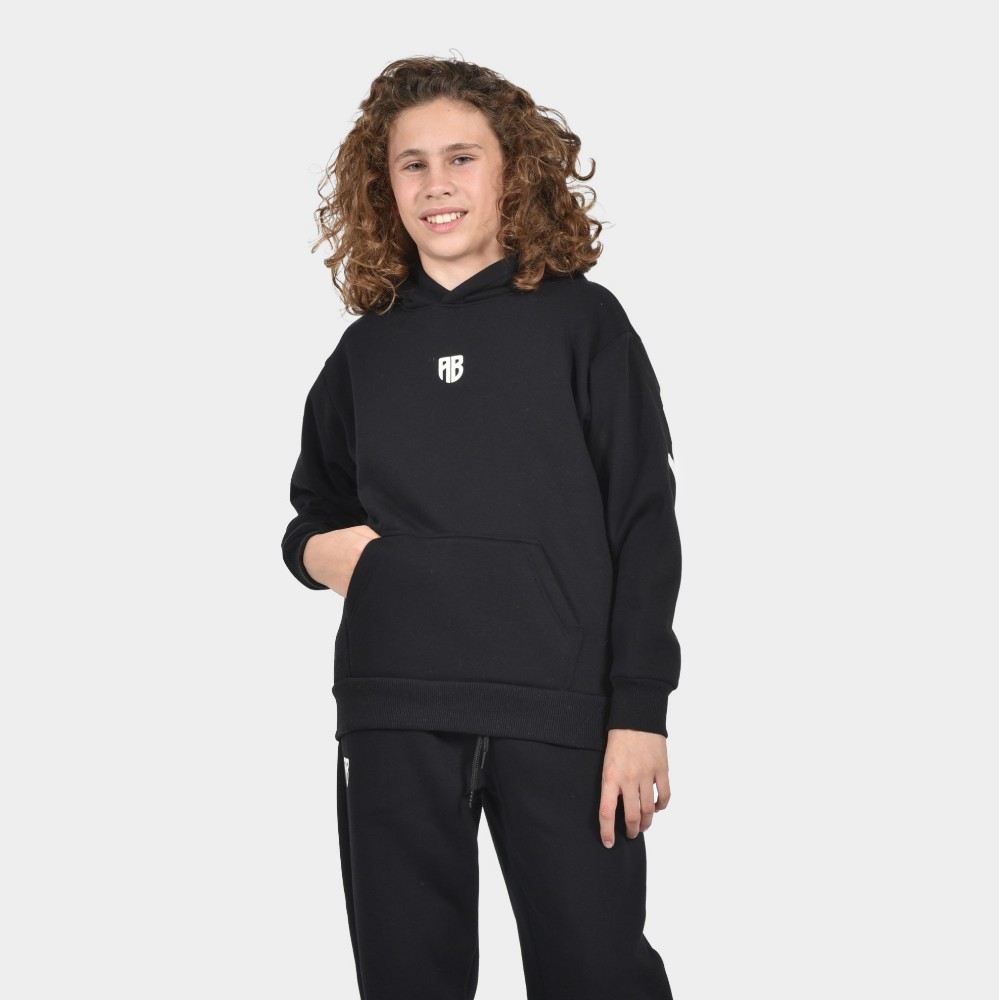 ANTETOKOUNBROS Kids' Oversized Hoodie We are all Bros Black Front