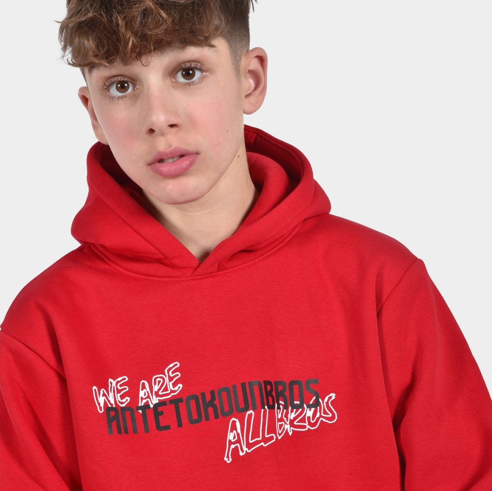 ANTETOKOUNBROS Kids' Hoodie Colormaniac Red Detail