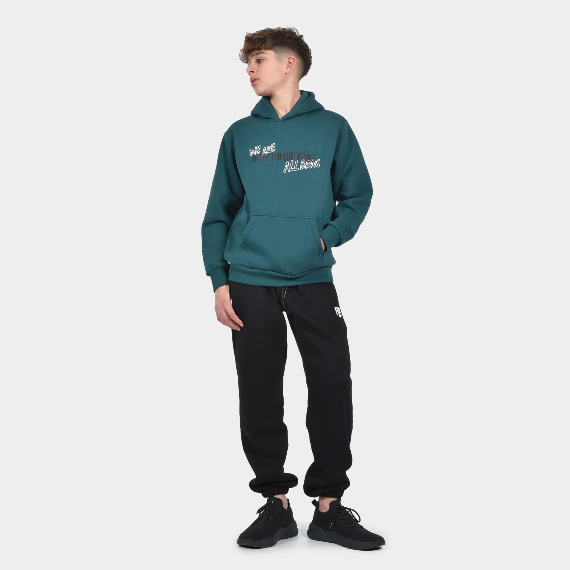 ANTETOKOUNBROS Kids' Hoodie Colormaniac Petrol Model Front