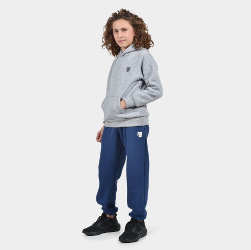 ANTETOKOUNBROS Kids' Sweatpants Smiley Blue Marin Model Front