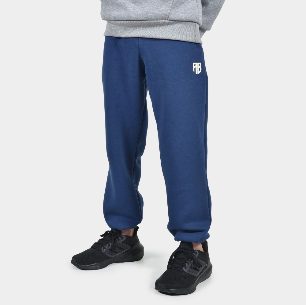 ANTETOKOUNBROS Kids' Sweatpants Smiley Blue Marin Front