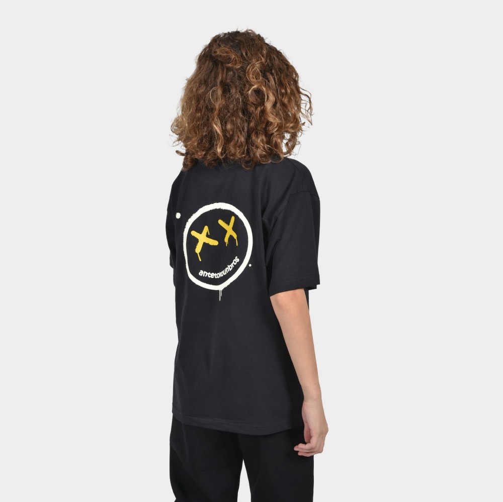 ANTETOKOUNBROS Kids' T-shirt Smiley Black Back