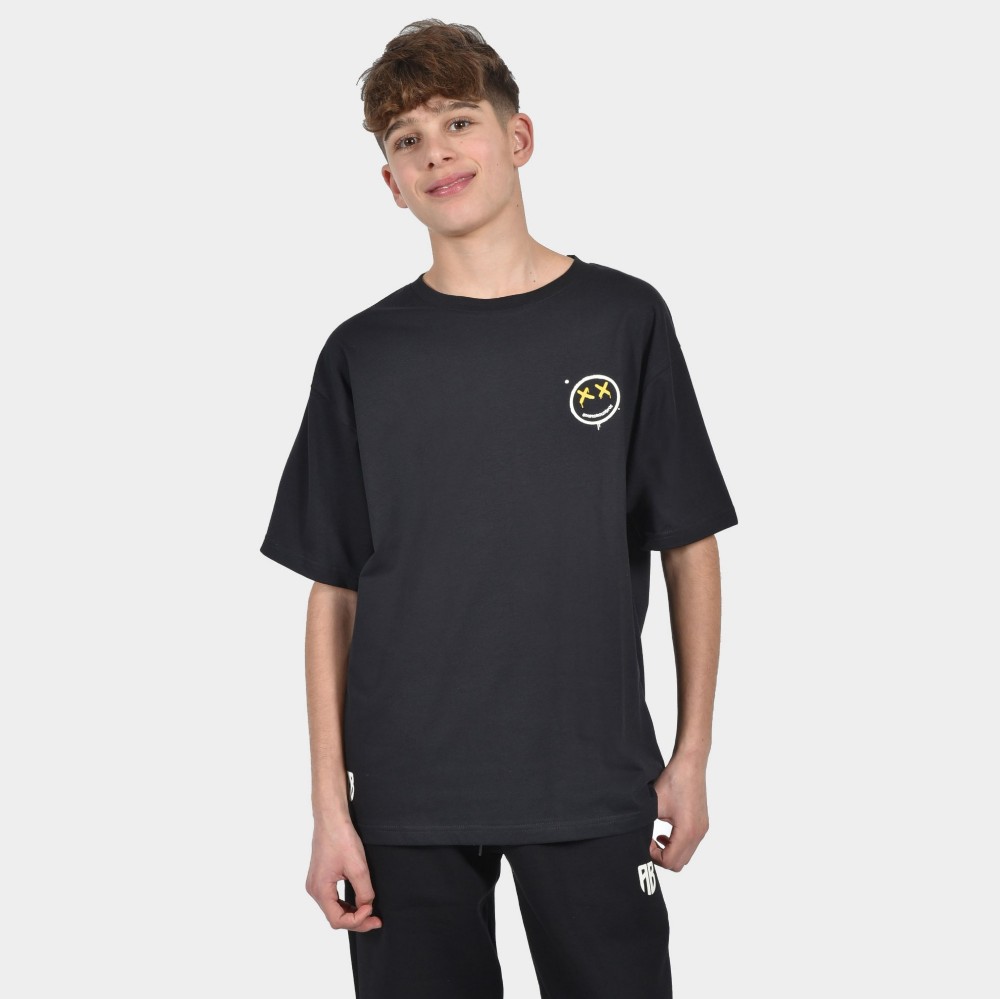 ANTETOKOUNBROS Kids' T-shirt Smiley Black Front 2