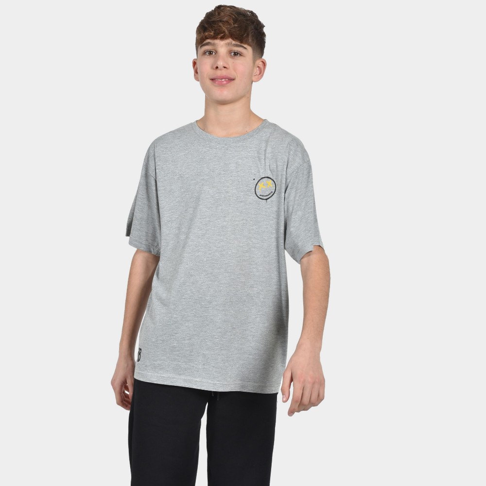 ANTETOKOUNBROS Kids' T-shirt Smiley Grey Front