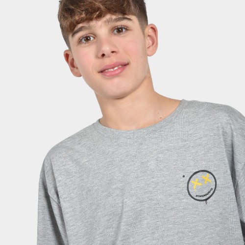 	ANTETOKOUNBROS Kids' T-shirt Smiley Grey Detail thumb
