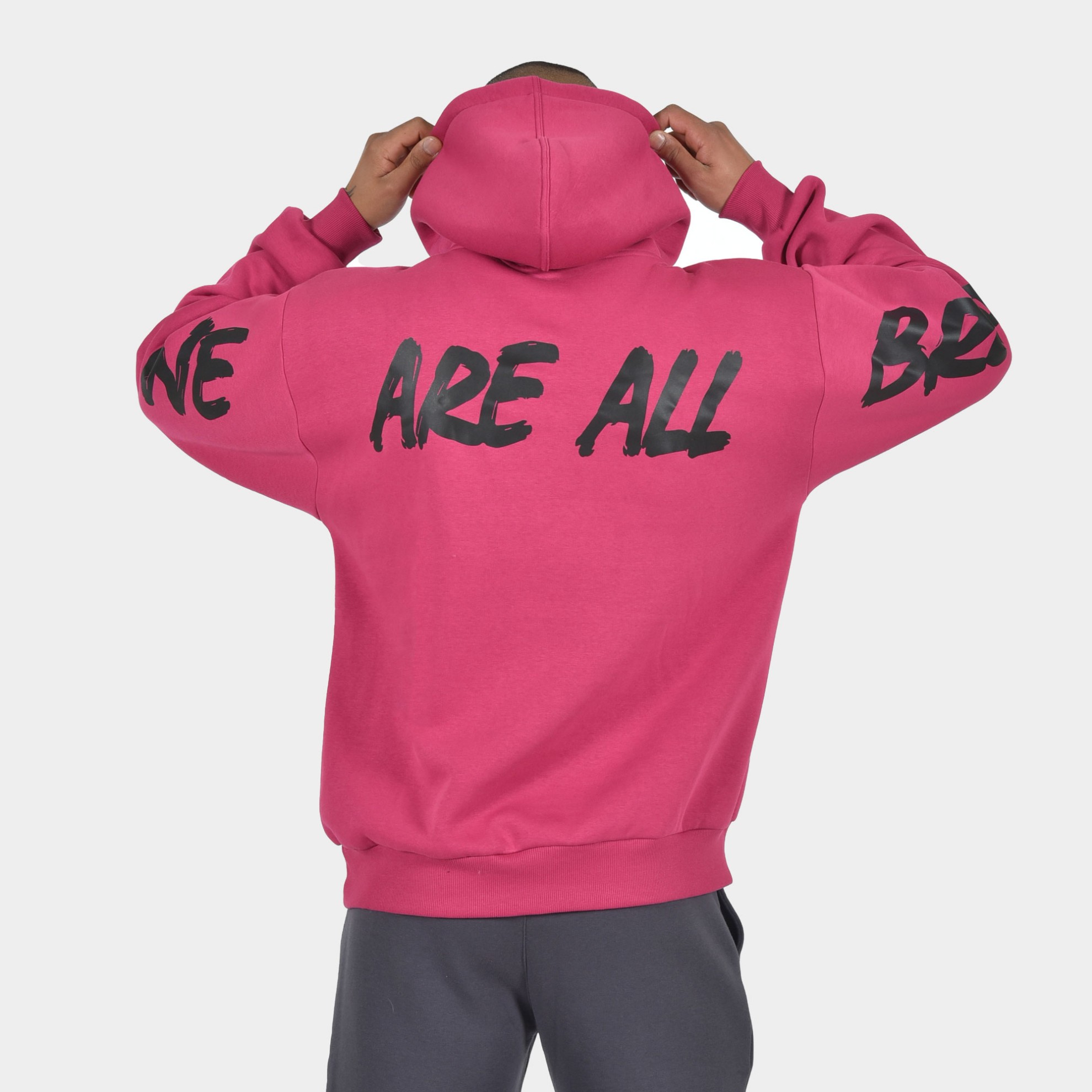 Men's Oversized Hoodie in Fuchsia Color | ANTETOKOUNBROS