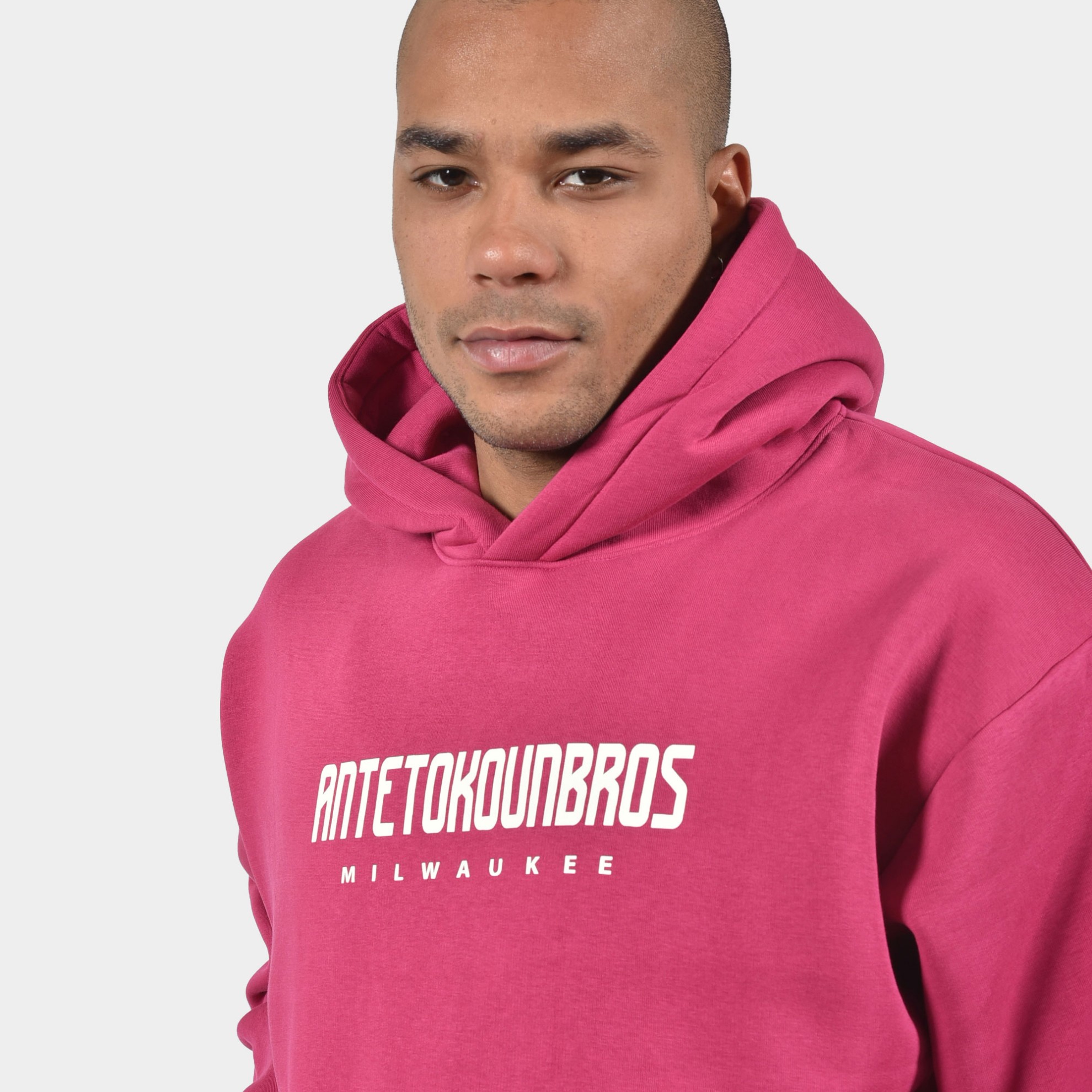 ANTETOKOUNBROS Unisex Hoodie Feelfall Milwaukee Fuchsia Detail