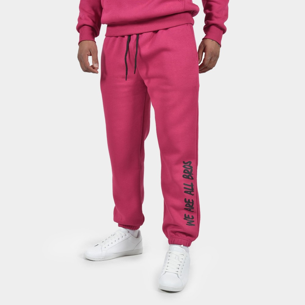 ANTETOKOUNBROS Unisex Sweatpants We are all Bros Fuchsia Marios Front