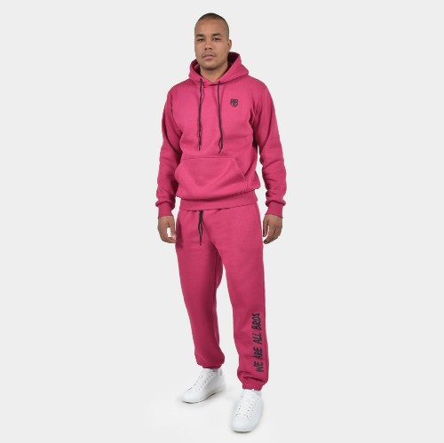 ANTETOKOUNBROS Unisex Sweatpants We are all Bros Fuchsia Marios Model Front thumb