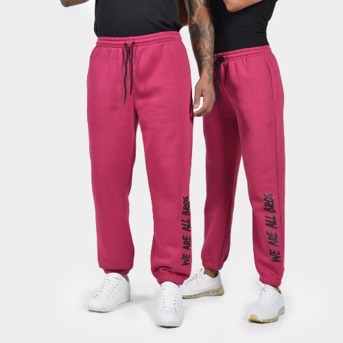 ANTETOKOUNBROS Unisex Sweatpants We are all Bros Fuchsia Front thumb