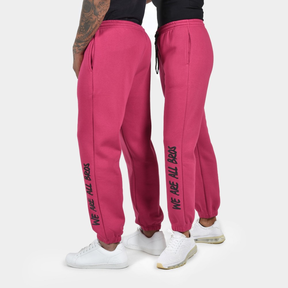 ANTETOKOUNBROS Unisex Sweatpants We are all Bros Fuchsia Side