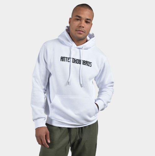 ANTETOKOUNBROS Men's Hoodie Baseline White Front thumb