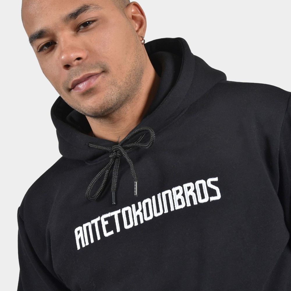 ANTETOKOUNBROS Men's Hoodie Baseline Black Detail