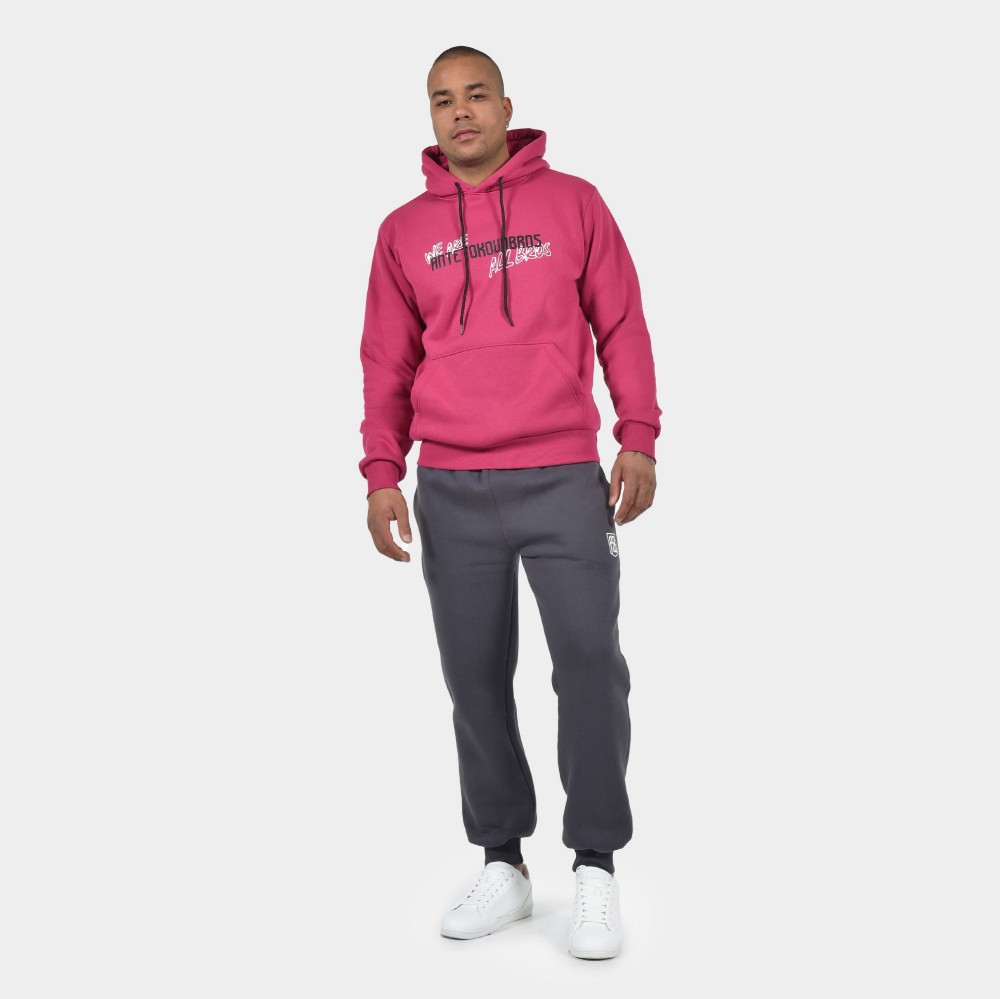 ANTETOKOUNBROS Men's Hoodie Colormaniac Fuchsia Model Front