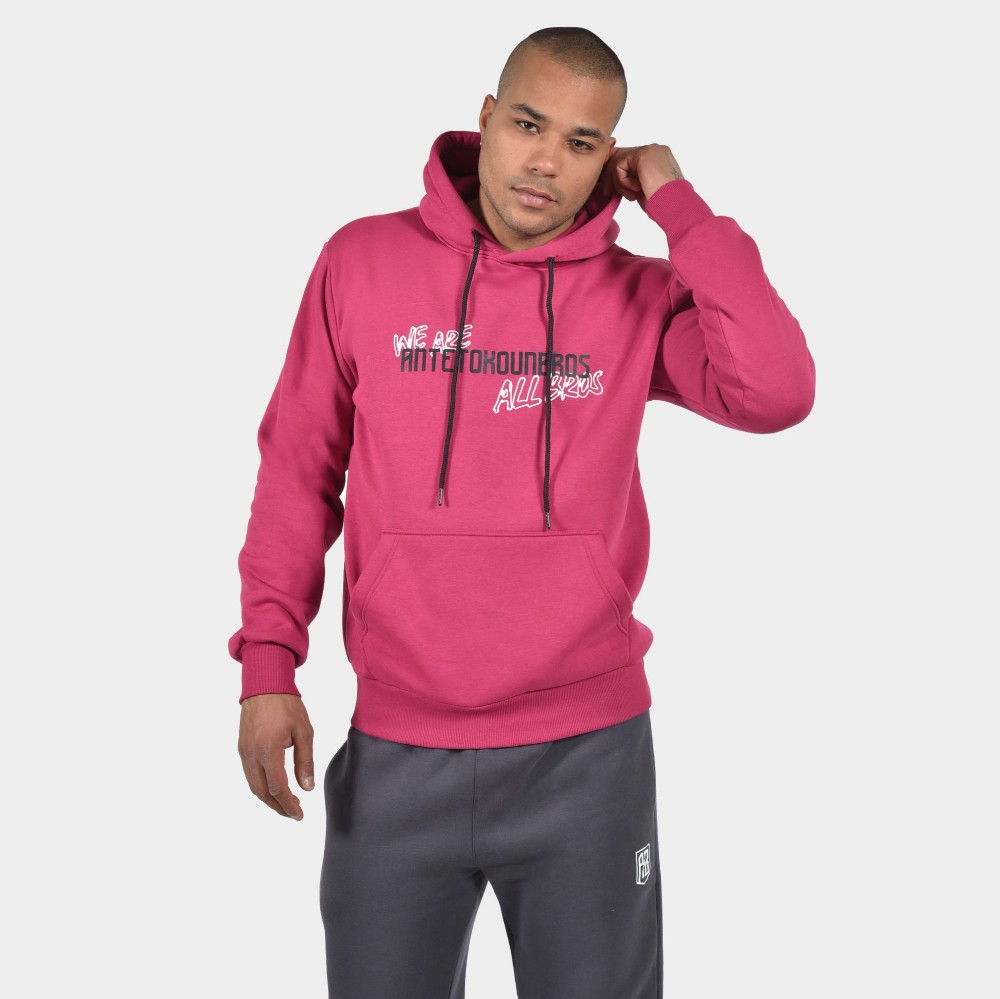 ANTETOKOUNBROS Men's Hoodie Colormaniac Fuchsia Front