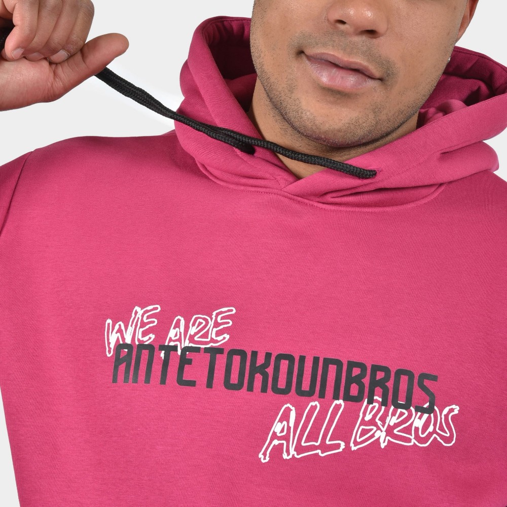 ANTETOKOUNBROS Men's Hoodie Colormaniac Fuchsia Detail