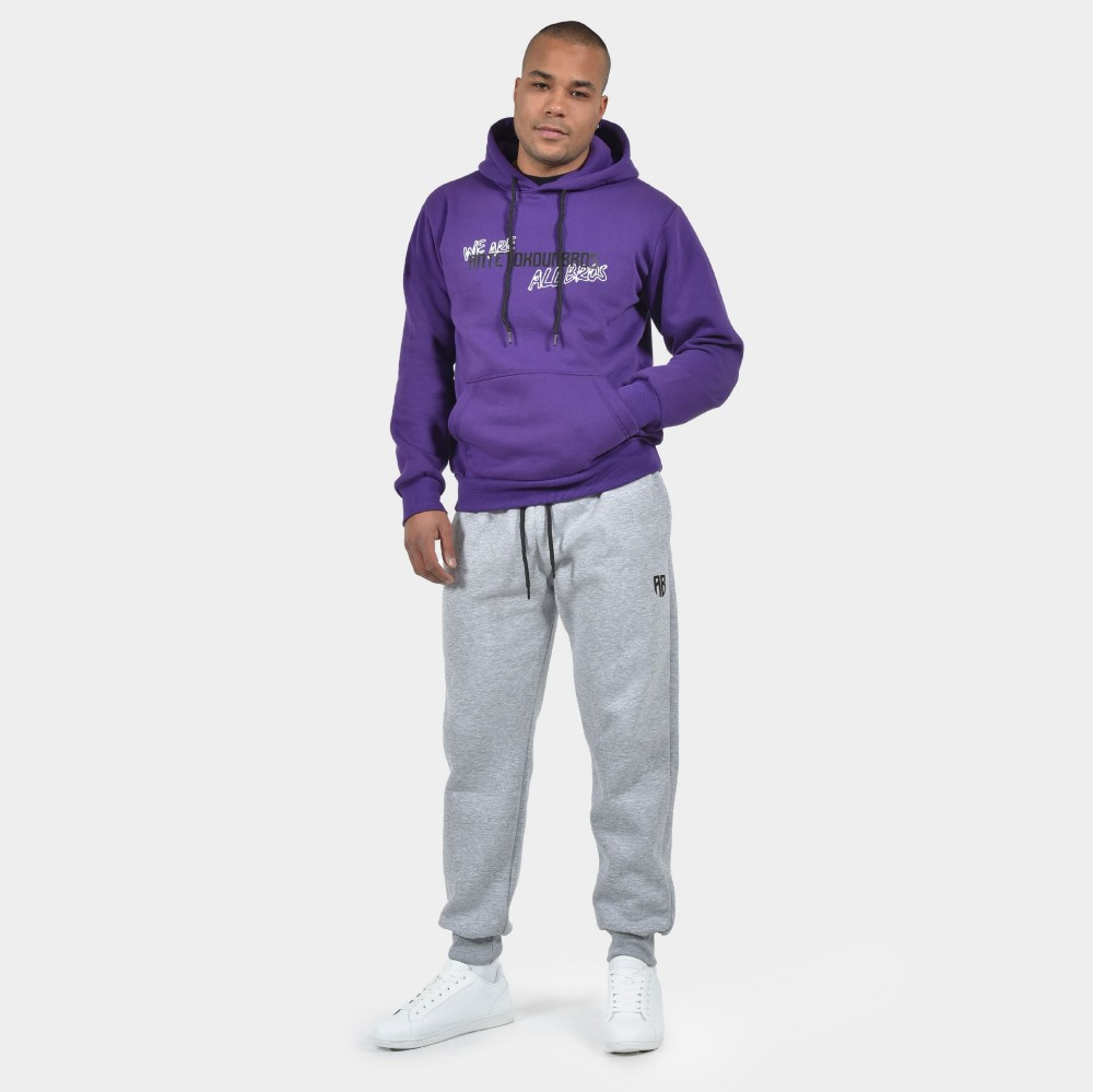 ANTETOKOUNBROS Men's Hoodie Colormaniac Purple Model Front