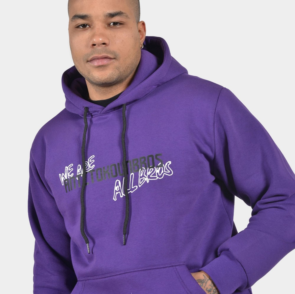 ANTETOKOUNBROS Men's Hoodie Colormaniac Purple Model Detail