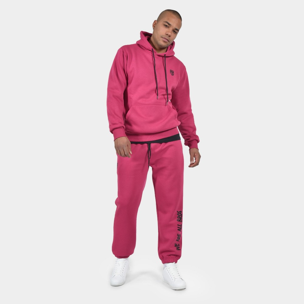 ANTETOKOUNBROS Men's Hoodie Colormaniac Vertical Fuchsia Model Front