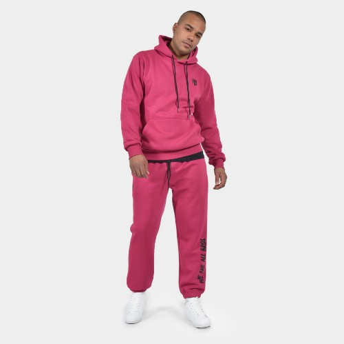 ANTETOKOUNBROS Men's Hoodie Colormaniac Vertical Fuchsia Model Front thumb