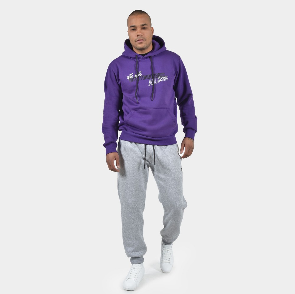 ANTETOKOUNBROS Unisex Sweatpants Colormaniac Grey Melange Marios Model Front