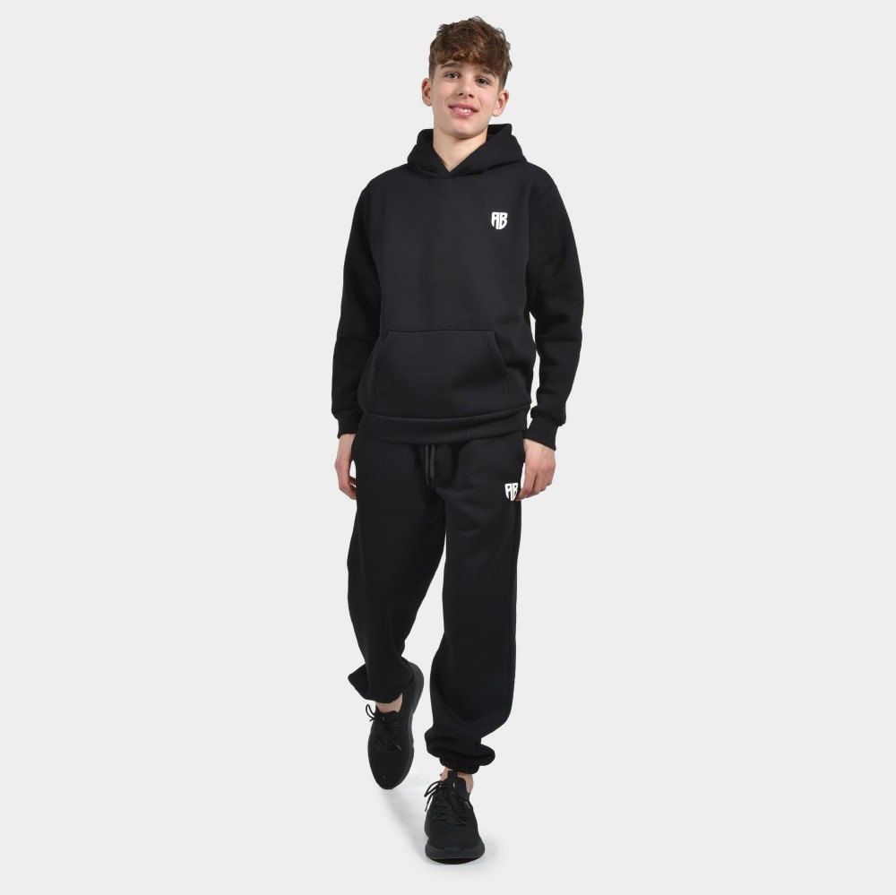 ANTETOKOUBROS Kids' Sweatpants Smiley Black Model Front 1