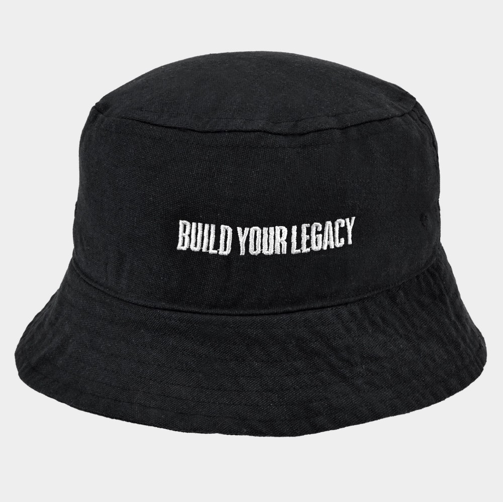 ANTETOKOUNBROS Bucket Hat Build your Legacy Black Front 1