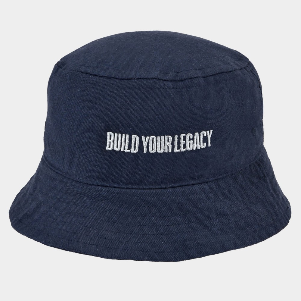 ANTETOKOUNBROS Bucket Hat Build your Legacy Navy Blue Front 1