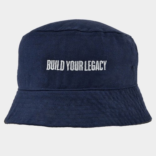 ANTETOKOUNBROS Bucket Hat Build your Legacy Navy Blue Front thumb