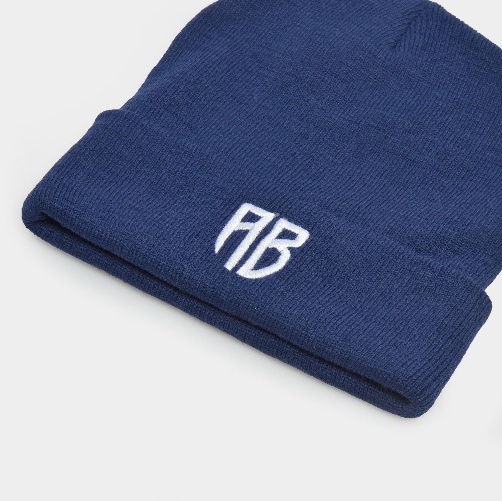 ANTETOKOUNBROS Beanie Logo AB Polylana Blue Front Detail