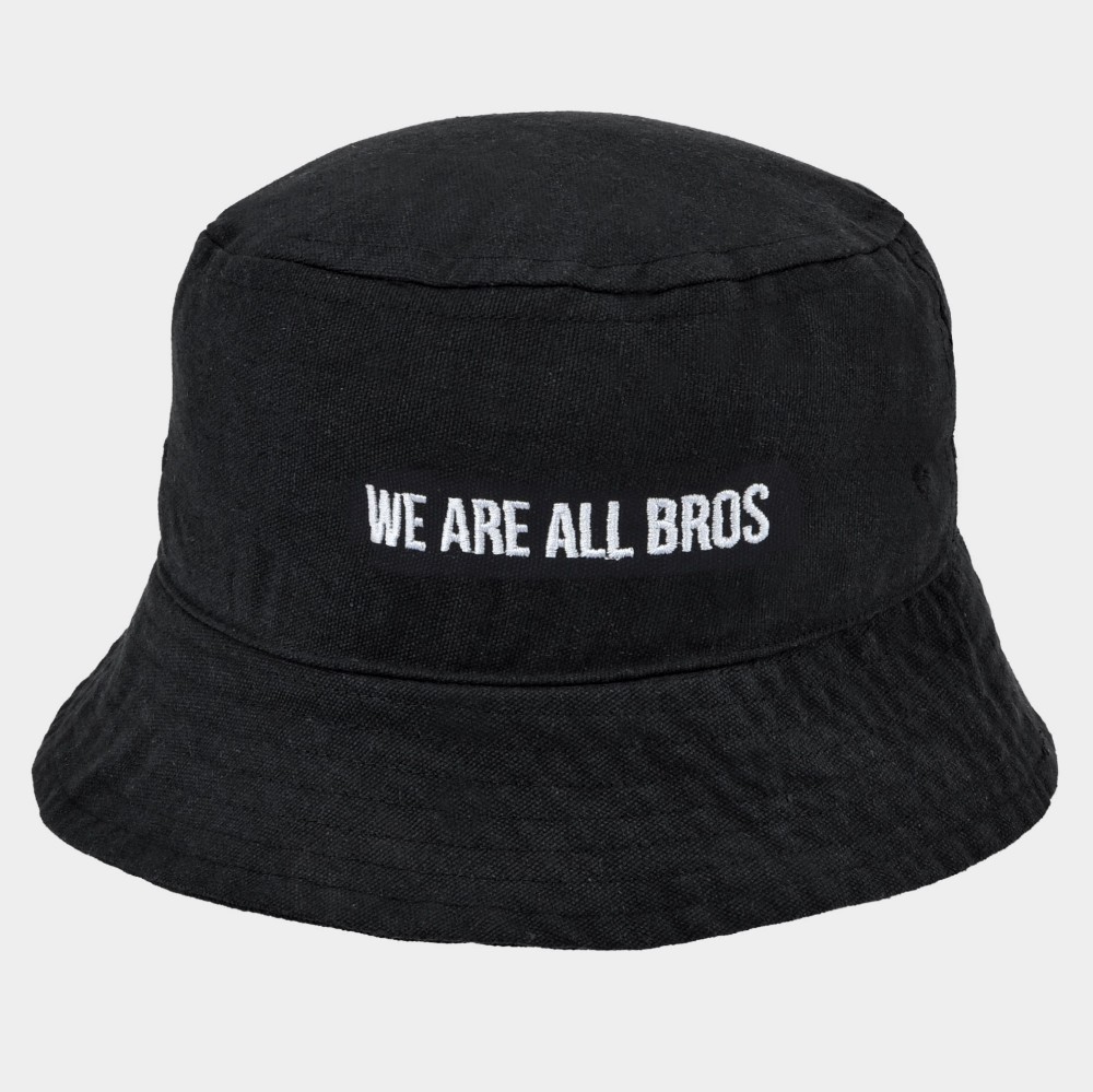 ANTETOKOUNBROS Bucket Hat We are all Bros Black Front 1