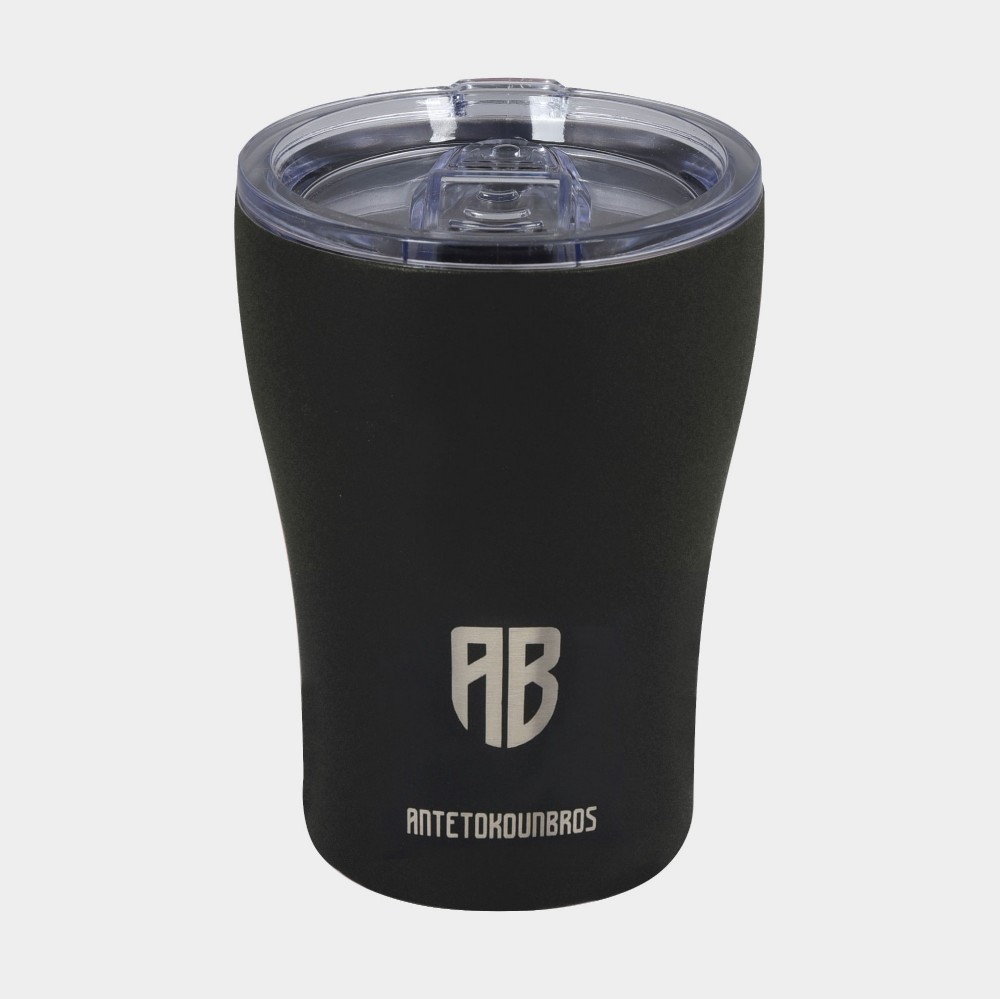 ANTETOKOUNBROS Insulated Coffee Mug 350ml Black Front 