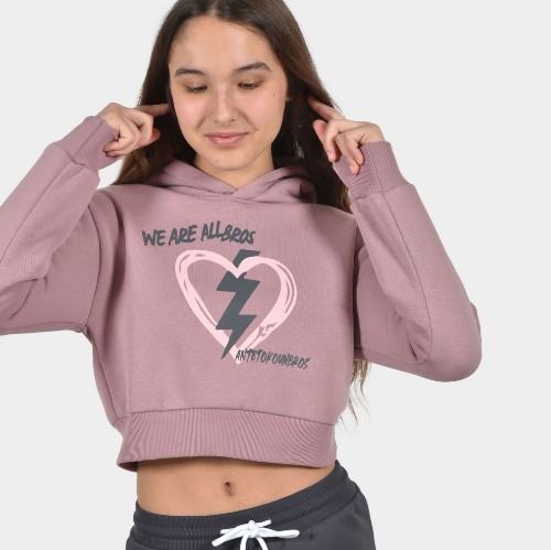 Girls crop top hoodie best sale