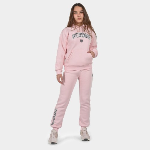 Kids' Hoodie Varsity Pink Model Front | Antetokounbros  thumb