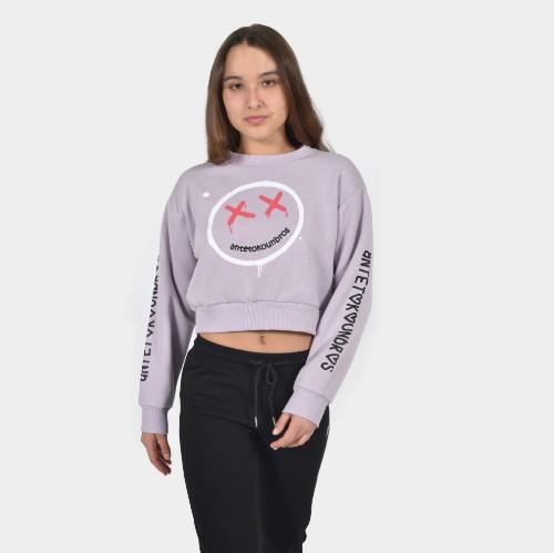 Girls crop top sweatshirt best sale