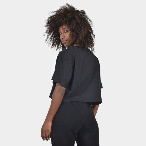 Women's Black Cropped T-shirt | Back | ANTETOKOUNBROS 