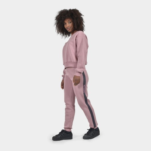 Women's Jogger Sweatpants Logomania Dusty Rose | Model Front | Antetokounbros thumb