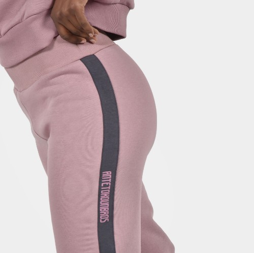 Women's Jogger Sweatpants Logomania Dusty Rose | Detail | Antetokounbros thumb