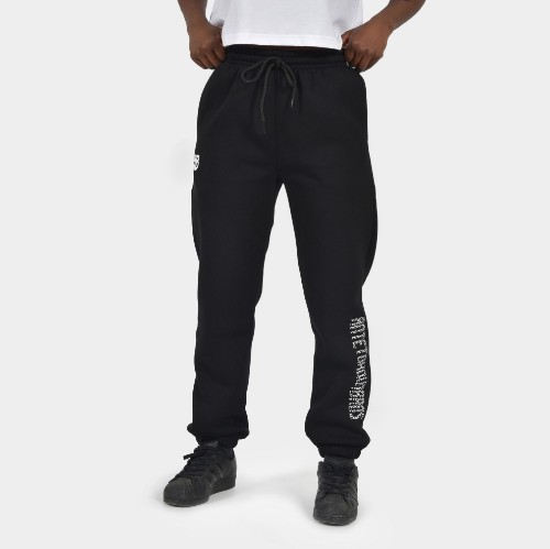 Women's Sweatpants Leopard Logo Black | Front | antetokounbros thumb