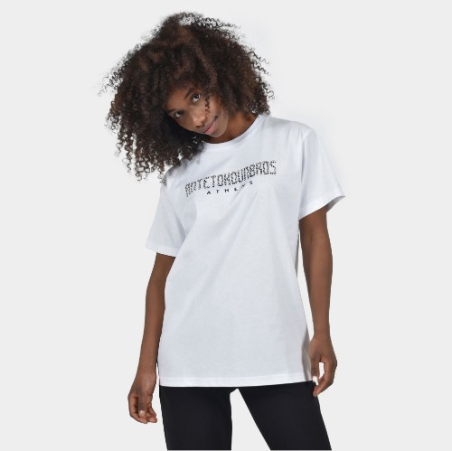 Women's T-shirt Animal Print Athens Logo White | Front | Antetokounbros