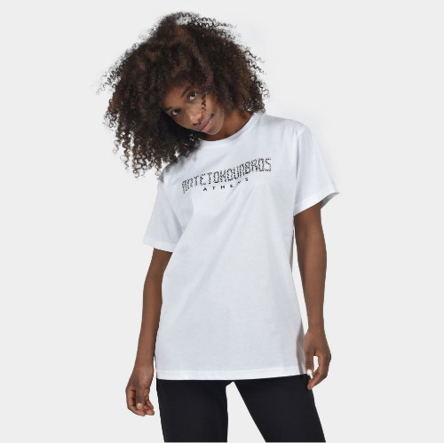 Women's T-shirt Animal Print Athens Logo White | Front | Antetokounbros thumb