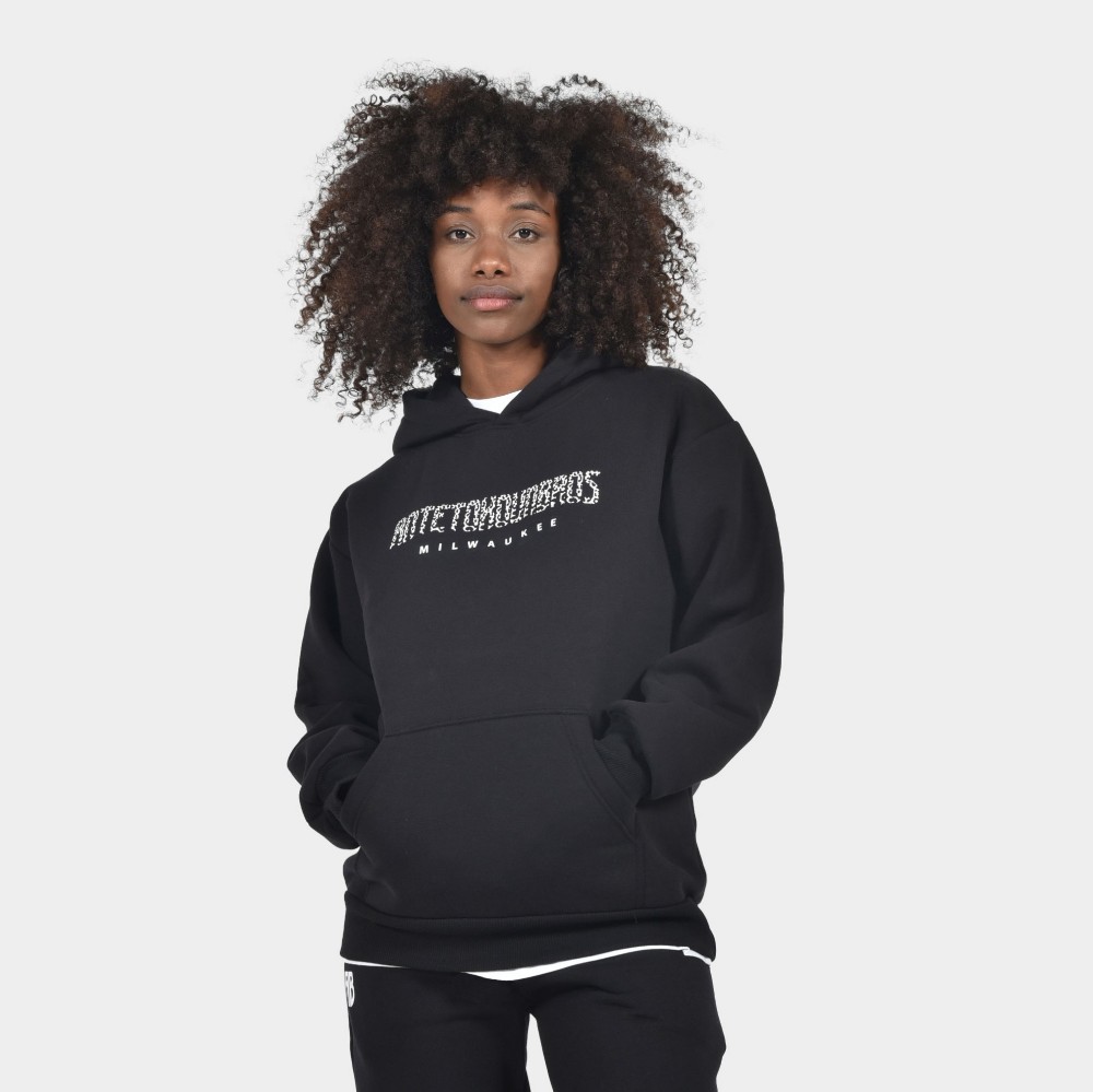 Women's Hoodie in Black Color | Milwaukee Logo | ANTETOKOUNBROS