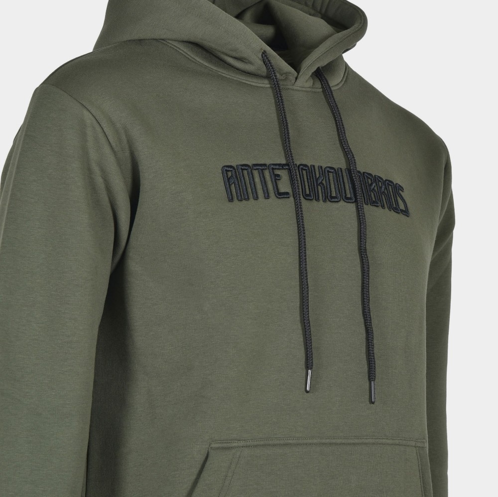 Men's Hoodie Baseline Khaki | Antetokounbros | Detail