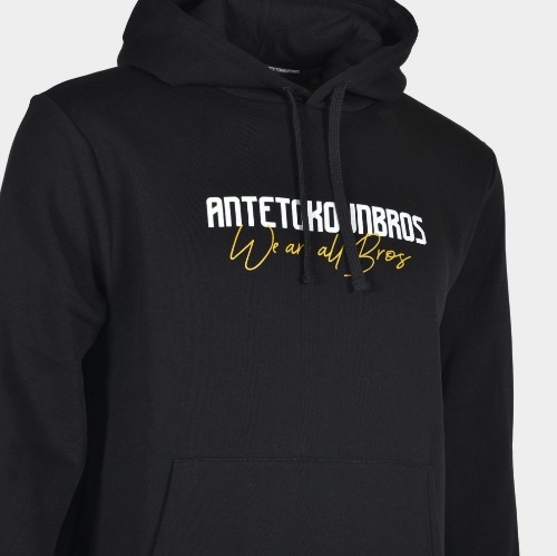 Men's Hoodie We are all Bros Logo Black | Antetokounbros | Detail thumb