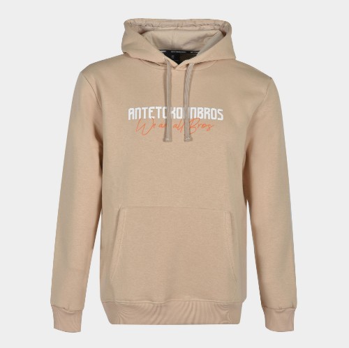 Men's Hoodie We are all Bros Logo Beige | Antetokounbros | Front