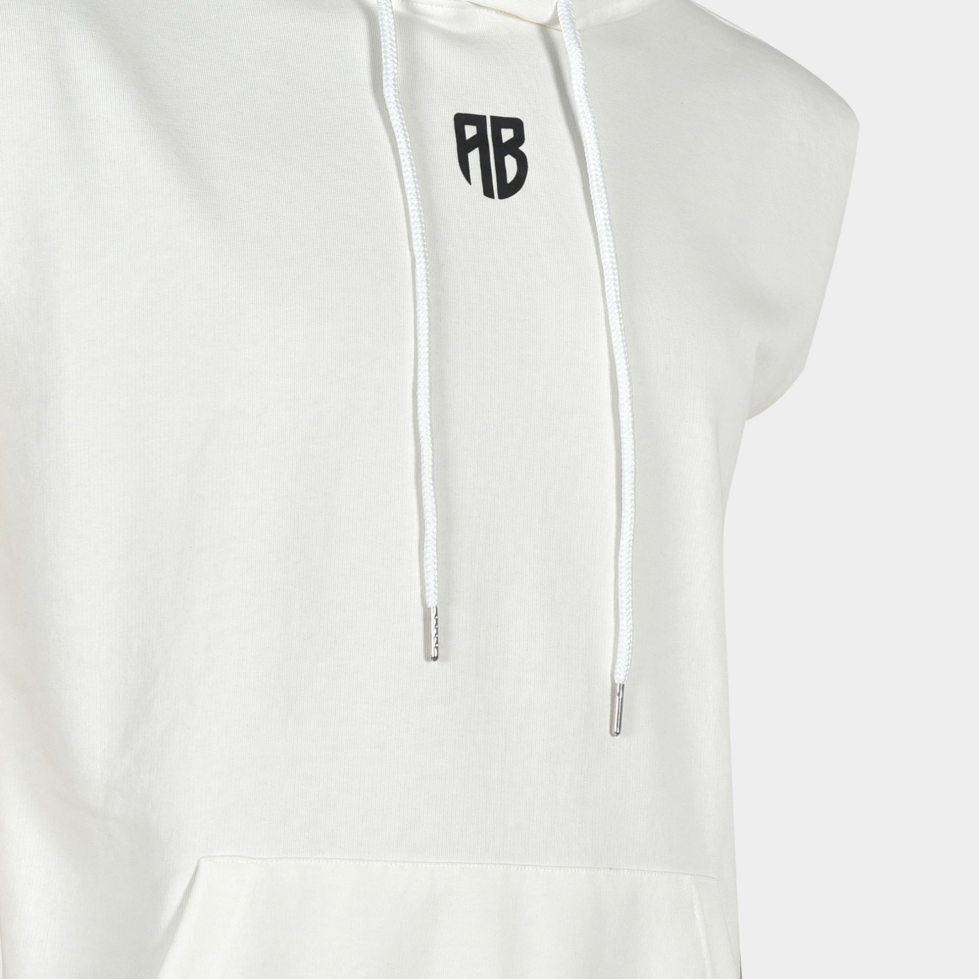 Men's Sleeveless Hoodie We are all Bros Off White | Antetokounbros | Detail