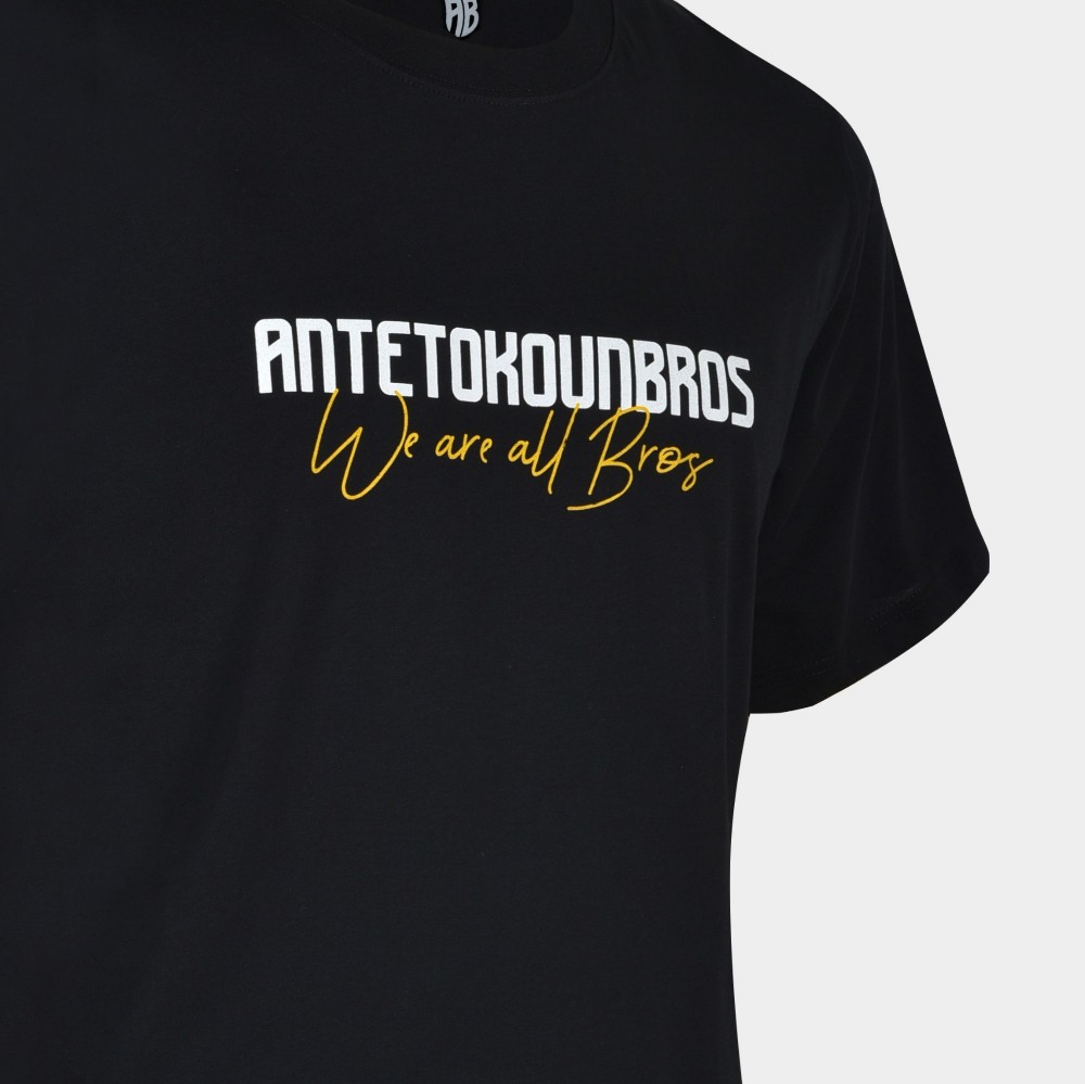 Men's T-shirt We are all Bros Logo Black | Antetokounbros | Detail